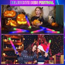 Pack Of 100 Foam Light Sticks, LED Light Sticks, Light Sticks Party, Light Sticks, Foam Light Sticks, LED Light Stick With 3 Modes, Light Sticks For Wedding, Birthday, Christmas, Party - trắng - Xem 8