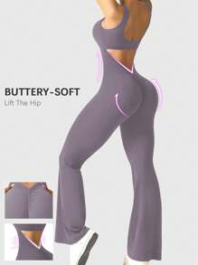 Speed mate [春夏] 摇滚这款紫色无袖连体裤 - 年轻时尚领袖的必备单品 塑身连体裤