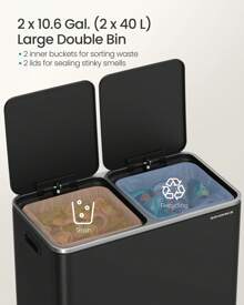 Trash Cans - Black - View 2