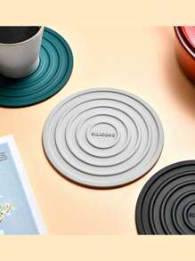 1 件圆形硅胶锅垫，带储物架，耐热厨房台面垫，不粘防滑隔热垫，灵活开口罐子多用途杯垫，桌面保护和装饰热菜、餐桌、书桌