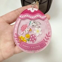 1 复活节创意 DIY 趣味组装亚克力吊坠 - 背包、钱包、钥匙扣、手机吊坠装饰 - DIY 趣味组合节日派对吊坠 - 情人节、复活节、斋月、生日、周年纪念的独特小礼物 - 课堂奖品 - 送给爱人、朋友和家人的小礼物 - A - 查看 3