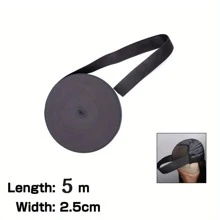 AliLeader 5M/Cuộn Băng đô may cho tóc giả 5 kích cỡ Dây thun buộc tóc giả để giữ tóc giả Phụ kiện tóc giả tự làm chất lượng tốt Dây thun buộc tóc giả - màu đen - Xem 11