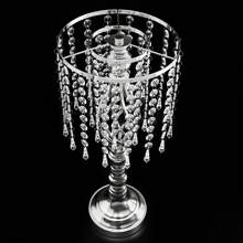 10 Pcs 19.3 Inches Tall Crystal Flower Stand Wedding Road Lead Tall Flower Holders Centerpiece Crystal Flower Metal Flower Vase For Reception Tables Wedding Supplies - Bạc - Xem 9