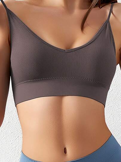 Women Seamless Gestreepte Camisole Push Up Bra, Verleidelijke Com Tafel Underwear view 6