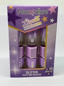 6Pieces/1 box ,Líquido fluorescente para body - púrpura - Ver 2