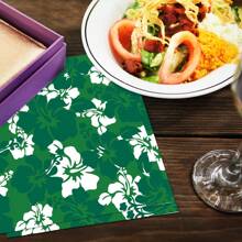 Servilletas de decoración para fiesta de cócteles con flores, decoración de mesa de comedor para fiestas con flores de colores surtidos, adecuado para fiestas festivas, bodas, meriendas, suministros de decoración para fiestas de cumpleaños - Multicolor - Ver 6