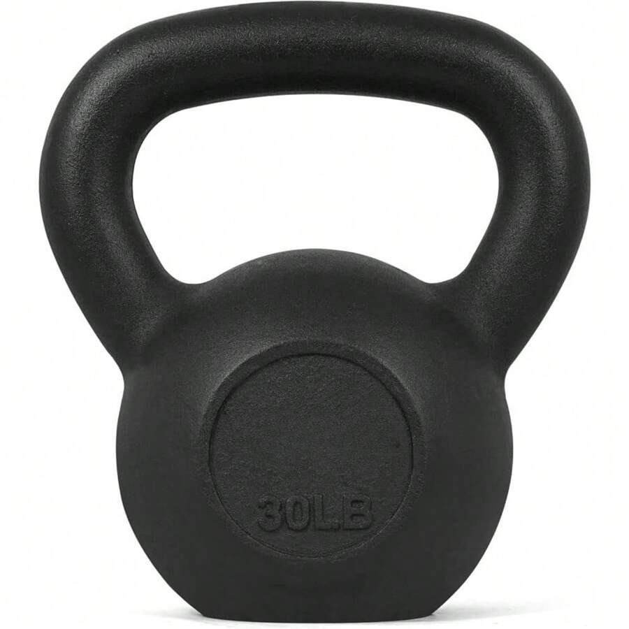 5-80 Lbs Cast Iron Kettlebell For Dumbbell Weights Exercises, Gym, Full Body Home Workout Equipment, Push Up, Grip And Strength Training - F.Black 30lbs - View 1