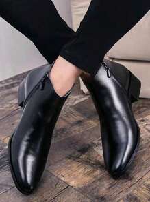 男士靴子，尖头高帮皮鞋，时尚多功能短靴，皮靴，时尚切尔西靴