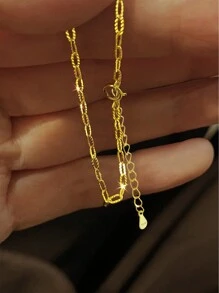 1pc S925 Sterling Silver Chopin Anklet, Fox Tail Design, Minimalist Women's Anklet, Beach Style Anklet, Best Gift For Girlfriend, Mother, Sister - Anklet - View 2