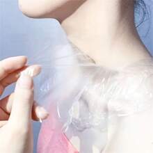 100 片一次性颈部包裹膜透明保护套沙龙染发剂防护罩防水防尘颈部包裹适用于美容院 - 彩色 - 查看 6