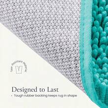 BELADOR Bathroom Rugs Sets 2 Piece- Plush Bath Mat Set Quick-Dry Soft Chenille Mat With Rubber Backing, Absorbent Rug Set, Washable Bath Rugs - Bath Mats 24x17 + 30x20 - Sea Green - View 4