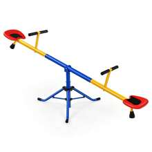Homasis Kids Seesaw Swivel Teeter Totter Playground Equipment 360° Rotation - Blue, yellow, red, black - View 9