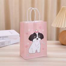 6 件可爱卡通礼品袋，可爱宠物牛皮纸袋，手提袋，生日礼物包装袋 - 彩色 - 查看 6