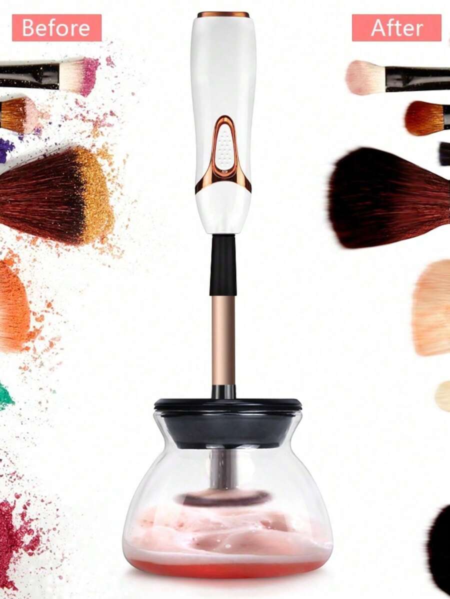 Makeup Brush Washer Washes And Dries Brushes Makeup Cleaner Washer - 彩色 - 查看 1