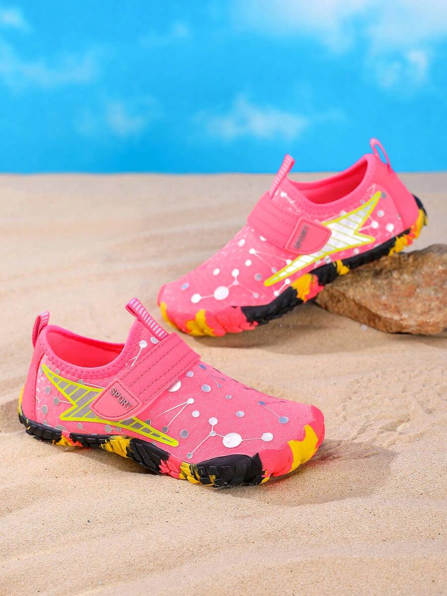 Pantofi Streamwalk pentru copii, pantofi de apă ușori, anti-alunecare, cu talpă din cauciuc, potrivire respirabilă și cu uscare rapidă pentru exterior, înot, surfing, yoga, plajă, pantofi desculți pentru băieți, pantofi pentru drumeții în aer liber cu uscare rapidă, pantofi sport casual pentru exterior - Roz fierbinte - Vizualizare 1