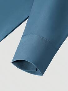 2 件套加大码优雅蓝色 Dashiki 男士套装，刺绣、撞色、长袖、松紧腰裤、非洲服装、休闲衬衫和裤子两件套西装，新品上市，适合派对、约会、日常穿着、文化活动、传统仪式