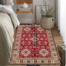 Tapete de Corredor anti-manchas e antiderrapante lavável em fibra de poliéster, adequado para sala de estar, quarto, cozinha, lavanderia e decoração de quarto