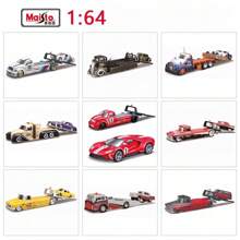 Burago 1:64 1988BMW M3 2021 Bronco Wildtrak Modified Car Transporter Set Simulation Alloy Flatbed Tractor Trailer Car Model Toy Christmas Birthday Gift For Collectors