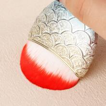 1pc Small Fish-Shaped Foundation Brush, Powder Blush Brush, Makeup Brushes Tool - Multicolor - View 2