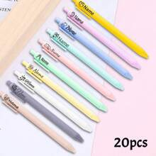 LICVIC 1/2/5/10/20支装定制刻字彩色圆珠笔，个性化儿童姓名圆珠笔，定制中性笔，教师用笔，现代可爱，适合生日礼物、教师节礼物、毕业礼物、返校用品、日常上学、办公用品，送给男士/女士、孩子、朋友、学生、员工、老师、同事的创意礼物，书写舒适，多功能，圣诞礼物 - 風格A - 查看 59