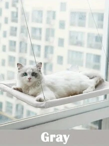 1 Stück Katzen-Hängematte, hängender Katzenkorb, Kunststoff-Material Fenster-montiertes Haustierbett, für Katzen & kleine Hunde, Fenster-fixierte Sitzfläche, Tragkraft 5 kg, Haustierzubehör