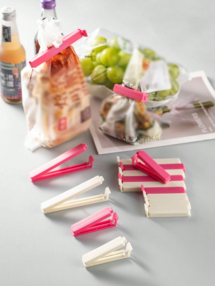 12pcs/Set Sealed Bag Clips, Multicolor Set