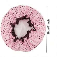 1pc Shower Cap, Women's Reusable Waterproof Elastic Shower Cap, Suitable For Long Hair Home Bathroom Decor Fall Decor Back To School