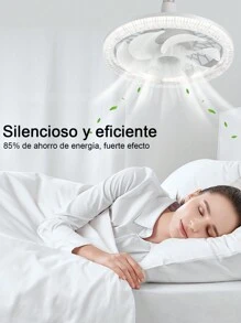 1pieza Lampara Ventilador,Ventilador de Techo con Control Remoto de Luces 3 Colores,3 Velocidades,Con Función de Temporizador,Techo Cerrado,Sala de Estar/Dormitorio/Cocina - Multicolor - Ver 6