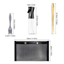 BBQ Mesh Bag Non-Stick Mesh Bag BBQ Grill Bag High Temperature Resistant BBQ Mesh Bag With BBQ Clip Oil Sprayer Oil Brush