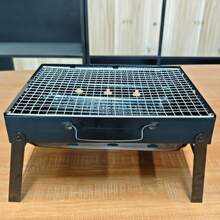 1 Pieza Parrilla plegable portátil para barbacoa, Parrilla plegable sin humo, Estufa de carbón grande - Suministros para barbacoa de camping y picnic al aire libre