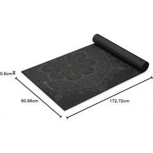 Esterilla de yoga  Tapete de yoga – Premium de 6 mm con impresión gruesa antideslizante para ejercicio y fitness para tipo de yoga, pilates y entrenamientos en el suelo (68 pulgadas de largo x 24 pulgadas de ancho x 6 mm de grosor) - Mandala medianoche - Ver 10
