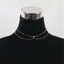 Sexy Women's Body Chain, Rhinestone Pendant Tassel Necklace, Sexy Chest Chain, Rhinestone Pearl Chain, Sexy Women Body Chain Jewelry, Rhinestone Pendant Tassel Necklace, Sexy Chest Decoration Chain, Fashionable Sexy Elegant Chain For Women, Elegant Sexy Women Necklace