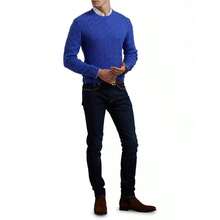 Ralph Lauren Cableknit Cashmere Sweater |  | Men Sports Sweaters - Royal - View 1