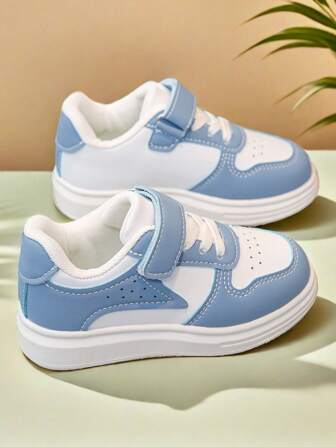 1 Pair Kid's Casual Mixed Color Canvas Sneakers, All Season