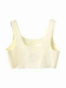Balabala Girls' Training Bra, Anti-Exposure Design For Growth - Yellow Tone - View 2