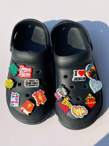 14pcs/Set PVC Religious Themed Soft Jelly Shoe Charms, Detachable For Clogs, Jelly Shoes, Sandals, Suitable As Party Gifts