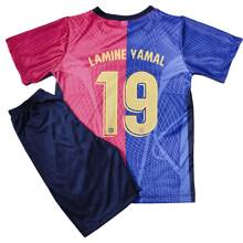 Kids Football Kit Set Shirt Shorts Team Game Training Championship - 紅色 - 查看 3