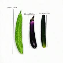 1pc Artificial Fake Vegetable Model, Realistic Cucumber, Eggplant And Bitter Gourd Prop, For Photography, Film/TV And Kitchen Decor Display Gifts Birthday Graduation - Multicolor - View 1