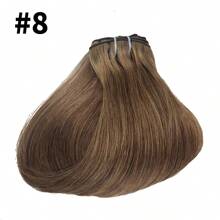 Brown Clip In Straight Hair Extension Light Brown Color Human Hair Virgin 22 26 Inch #8 Color Hair Ready To Ship - S8 - View 8