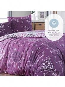 Bedspreads Bedding Set (1 Bedding Set And 2 Bedding), 200x200 Cm, Comfortable, Breathable, Ideal For Bedrooms - Purple - View 3
