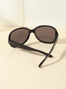 1 PC Women's Oval Frame Surround Diamond Inlaid Black Fashion Glasses For Everyday Life Clothing Accessories And Beach Vacations For Summer Beach Vacation,Outdoor,Travel - 彩色 - 查看 4