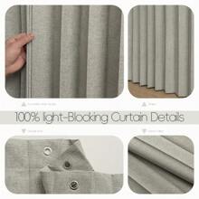 1pc 100% Blackout Magnetic Door Curtain - Pleated, Folding, Accordion Style - Invisible Doorway Curtain - For Bedroom, Living Room, Kitchen -  Suitable For Home Decor - Green - View 2