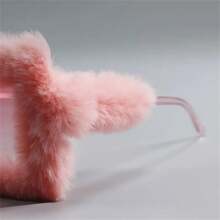 1pc Y2K Stylish Fuzzy Oversized Gradient Sunglasses, Unisex Creative Blurry Beach Party Club Glasses, Plastic Frame, Hawaiian Theme, Non-Prescription Entertaining Eyewear, Suitable For Running And Holiday Casual Occasions Prom