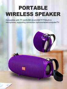 T&G 10W大功率无线便携式户外蓝牙低音炮 防水防尘 带挂绳 手持或斜挎 支持音频输出 TF卡 USB 内置锂电池