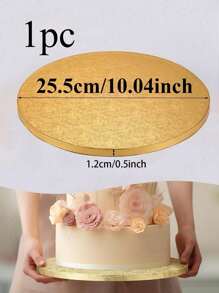 1pc 8/10/12 Inch Round Cake Board, Thick Cardboard, Sturdy Cake Base, Cake Pad, Suitable For Baking DIY Cakes And Pastries, Home Kitchen Baking Accessories, Mother's Day, Easter