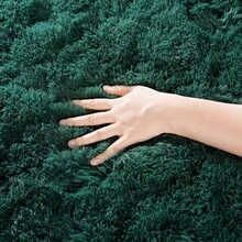 Zentavio Area Rugs For Living Room Grey Rugs For Bedroom 4x6 Carpet Fluffy Fuzzy Soft Shag Aesthetic Plush High Pile Gray Throw Rug For Nursery Kids Room Dorm - Green - View 3