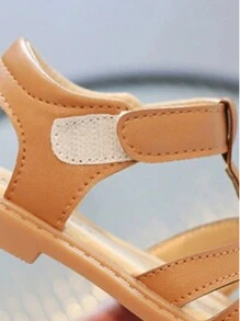 1 Cặp Dép Sandal Trẻ Em Đế Mềm Cut-Outs Mùa Hè Tình Yêu Cho Bé Gái Dép Sandal Đi Biển Mùa Hè Cho Bé Trai Giày Gót Bằng - màu nâu - Xem 5