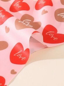 8pcs/Set Heart Printed Sexy Briefs For Women, Breathable Ice Silk Low-Waist Seamless Panties, V-Shape Waistband, Thin Thong
