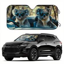 2025 Funny Car Windshield Sun Shade Umbrella-Featuring A Koala Pattern, Uv & Heat Protection For Front Window, Summer Essential Auto Accessory Car Sun Shade Windshield Car Window Sun Shade - Koala - View 3