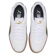 Puma Club II SL 纹理皮革轻便耐穿低帮休闲运动鞋，适合日常、旅行和休闲穿着，397445-06 - 彪馬白-黑色-樹膠色 - 查看 4
